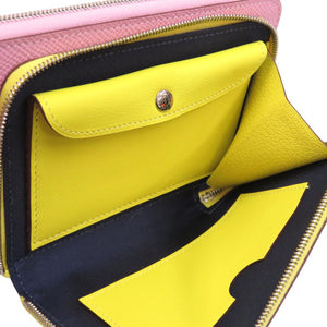 新品同様 エルメス ヌーヴォー トゥー ゴー ジップ ショルダーウォレット 長財布 B刻印 モーヴシルベストル ライム キュイーブル  長財布 ヴォーエプソン ヴォースイフト【中古】HERMES