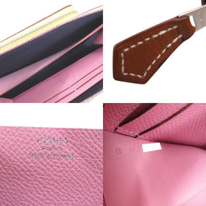 新品同様 エルメス ヌーヴォー トゥー ゴー ジップ ショルダーウォレット 長財布 B刻印 モーヴシルベストル ライム キュイーブル  長財布 ヴォーエプソン ヴォースイフト【中古】HERMES