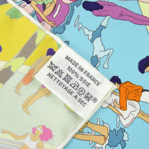 新品同様 エルメス カレ90 Hermes on The Beach エルメス オン ザ ビーチ シルク マルチカラー スカーフ 1905【中古】HERMES