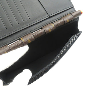 新品同様 ルイヴィトン ポルトフォイユ ブラザ ヒンジ M67449 モノグラム ソーラー レイ キャンバス ブラウン ブラック オレンジ 長財布 1906【中古】LOUIS VUITTON