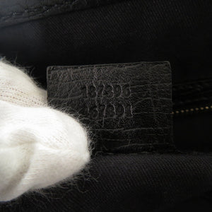 美品 グッチ GG ロゴ シェリー 137396 キャンバス ブラック トートバッグ 黒 1913【中古】GUCCI