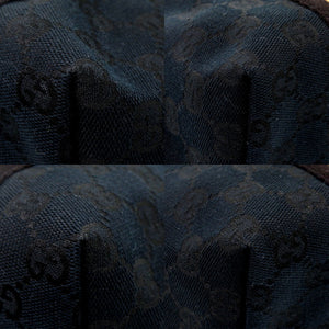 美品 グッチ GG ロゴ シェリー 137396 キャンバス ブラック トートバッグ 黒 1913【中古】GUCCI