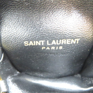 新品同様 サンローランパリ 669964 ツイード レザー ゴールド金具 ブラック マルチカラー コインケース 小物入れ 1932【中古】SAINT LAURENT