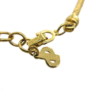 美品 クリスチャン ディオール ヴィンテージ チョーカー ロープ ネックレス メタル ゴールド 1941【中古】Christian Dior