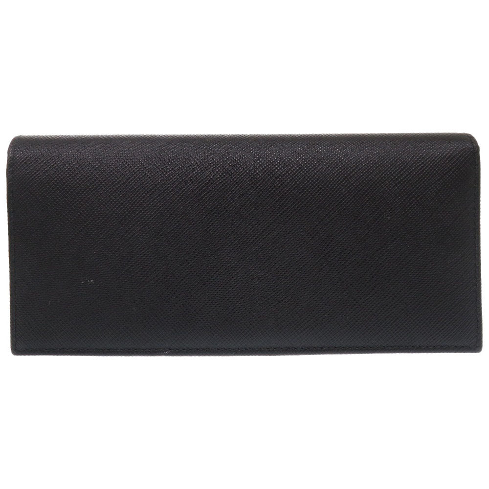 美品 プラダ サフィアーノレザー ブラック 2MV836 長財布 黒 1952 【中古】 PRADA