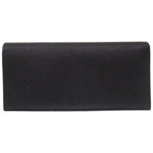 美品 プラダ サフィアーノレザー ブラック 2MV836 長財布 黒 1952 【中古】 PRADA