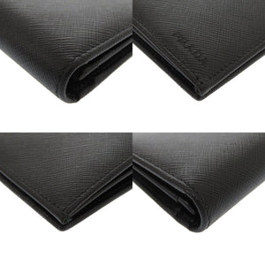 美品 プラダ サフィアーノレザー ブラック 2MV836 長財布 黒 1952 【中古】 PRADA