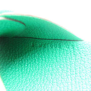 未使用 エルメス カルヴィ デュオ ヴェルソ B刻印 シェーブル シルバー金具 ヴェールフィズ ライトグリーン コインケース 1965【中古】HERMES