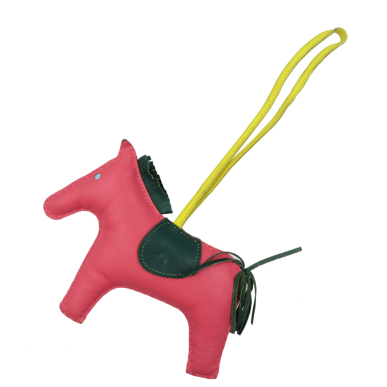 美品 エルメス ロデオGM アニョーミロ ローズアザレ マラカイト ライム バッグチャーム 1966【中古】HERMES