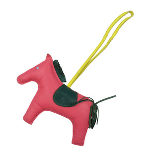 美品 エルメス ロデオGM アニョーミロ ローズアザレ マラカイト ライム バッグチャーム 1966【中古】HERMES