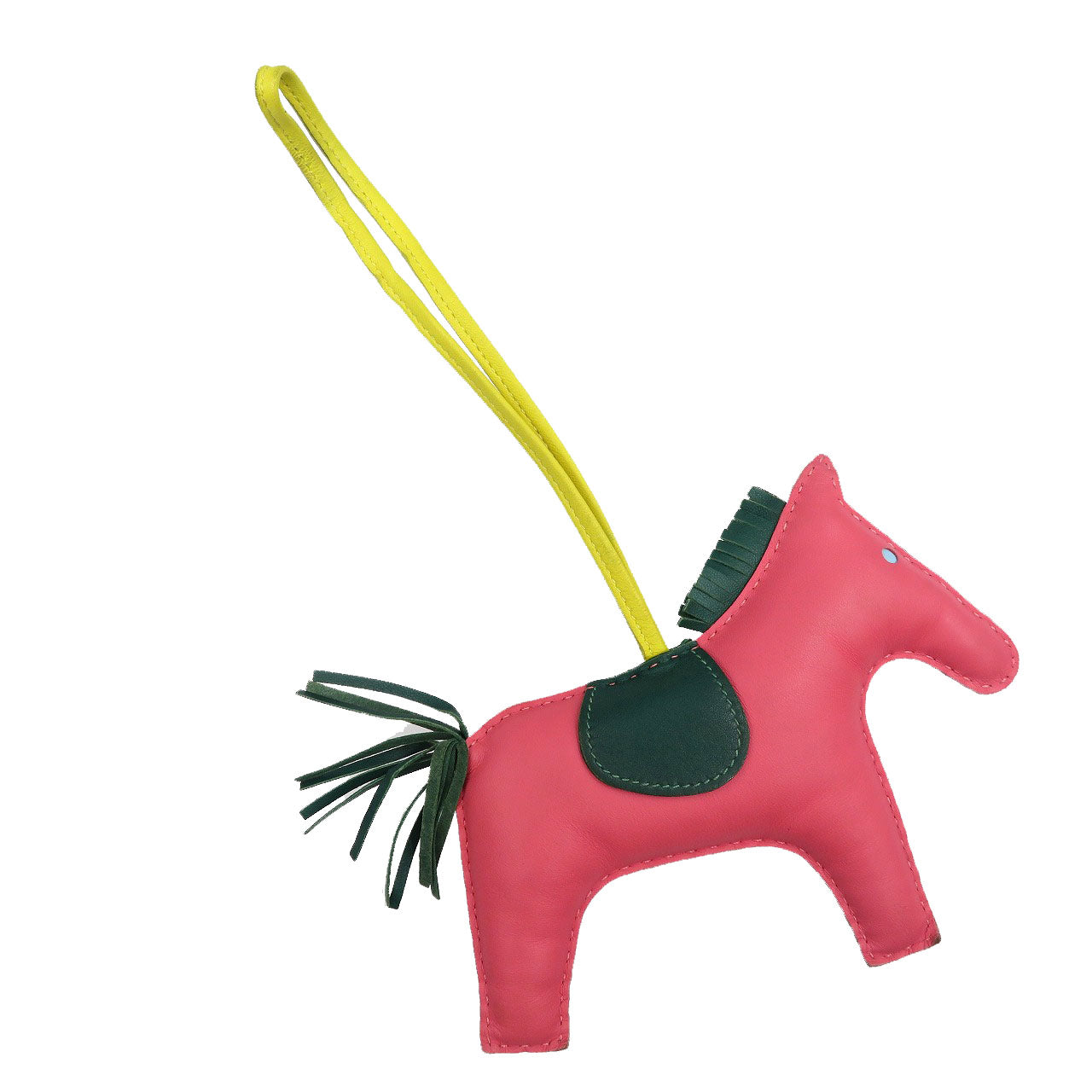 美品 エルメス ロデオGM アニョーミロ ローズアザレ マラカイト ライム バッグチャーム 1966【中古】HERMES