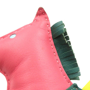 美品 エルメス ロデオGM アニョーミロ ローズアザレ マラカイト ライム バッグチャーム 1966【中古】HERMES