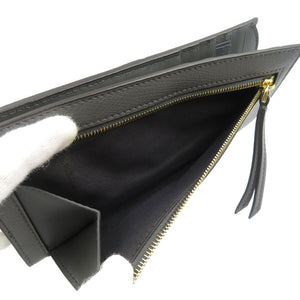 未使用 フェンディ オーロック コンチネンタルウォレット 8M0470 レザー ゴールド金具 グレー 長財布 1981【中古】FENDI