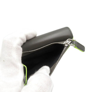 新品同様 ブルガリ 289532 セルペティ フラグメント コンパクトウォレット レザー シルバー金具 グレー イエロー 三つ折り財布 1985【中古】BVLGARI