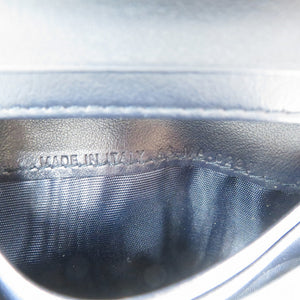 美品 クリスチャンディオール レディディオール ハート レザー ゴールド金具 ネイビー レッド 二つ折り財布 1980【中古】Christian Dior