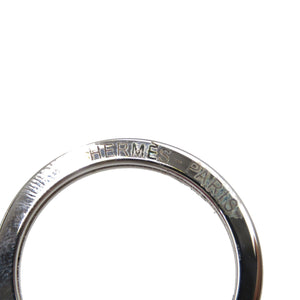 新品同様 エルメス カルメン スイフト シルバー金具 ローズパープル キーホルダー キーリング 1995【中古】HERMES