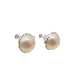 美品 タサキ マベパール K14WG ネックレス イヤリング セット 12ｍｍ-14.5ｍｍ ホワイトゴールド/マベパール パール 田崎真珠 2025【中古】TASAKI