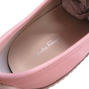 未使用品 サルヴァトーレフェラガモ レースアップ プラットフォーム ローカットスニーカー 035671 740690 カーフ ピンク 2059【中古】Salvatore Ferragamo