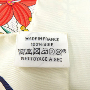 美品 エルメス PLANIFLEURS プラニフルール カレ90 ツイルスカーフ シルク マルチカラー 2097【中古】HERMES