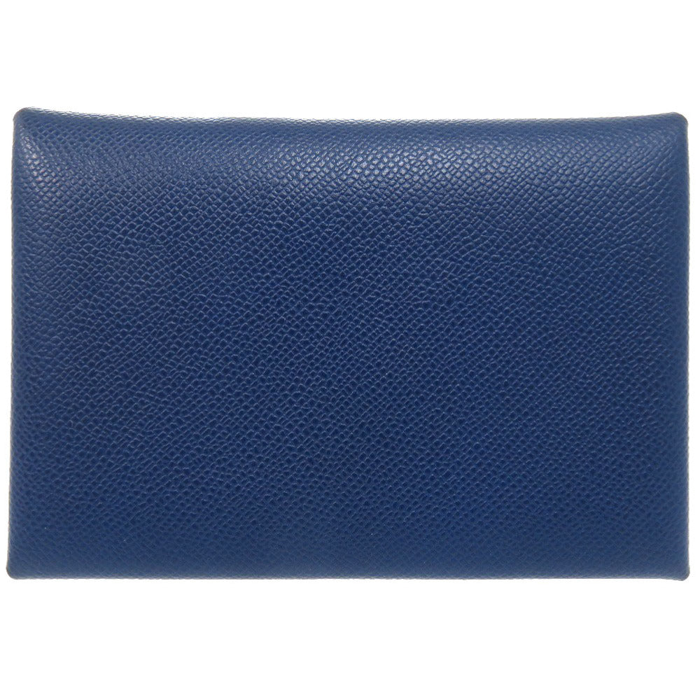 新品同様 エルメス カルヴィデュオ マダム ディープブルー B刻印(2023年製) コインケース 青 2102 【中古】 HERMES