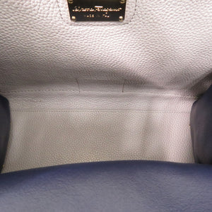 美品 サルヴァトーレフェラガモ ガンチーニ エイミートートバッグ GG-21F216 レザー グレー トートバッグ 2104【中古】Salvatore Ferragamo