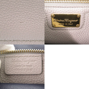 美品 サルヴァトーレフェラガモ ガンチーニ エイミートートバッグ GG-21F216 レザー グレー トートバッグ 2104【中古】Salvatore Ferragamo