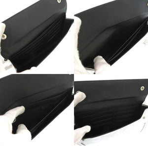 新品同様 ジェイアンドエムデヴィッドソン 2WAY トラベルポーチ ウィズ スタッズ チェーンウォレット クラッチバッグ ショルダーバッグ レザー シルバー 2105【中古】J&M Davidson