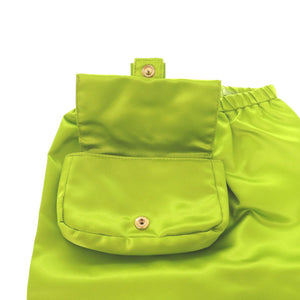 新品同様 フェンディ ポーチ付き レッグウォーマー ナイロン グリーン 緑 2109【中古】FENDI