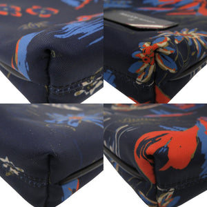 未使用品 バリー FHOLLER.NPR 27 MULTIBLUESKY ナイロン ブルー クラッチバッグ 青 2134【中古】BALLY