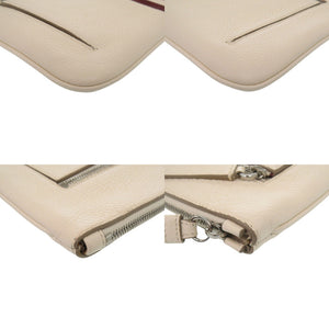 未使用品 バリー TALKER.TSP レザー ホワイト クラッチバッグ セカンドバッグ ポーチ 白 2135【中古】BALLY