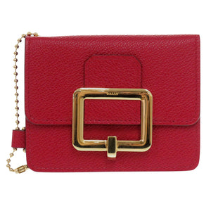 未使用 バリー レザー レッド カードケース コインケース 赤 2136【中古】BALLY