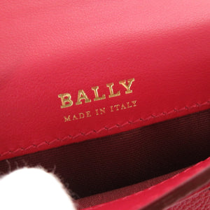 未使用 バリー レザー レッド カードケース コインケース 赤 2136【中古】BALLY