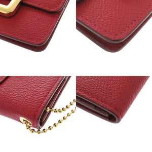 未使用 バリー レザー レッド カードケース コインケース 赤 2136【中古】BALLY