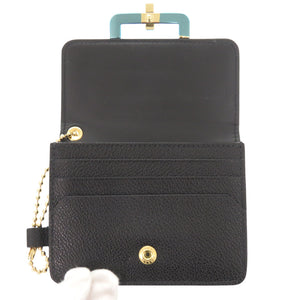 未使用 バリー  レザー ブラック キー＆カードホルダー カードケース 黒 2137【中古】BALLY