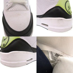 美品 ナイキ × フラグメントデザイン エア ジョーダン 3 FRAGMENT × NIKE AIR JORDAN 3 藤原ヒロシ スニーカー DA3595-100 レザー 2174【中古】NIKE
