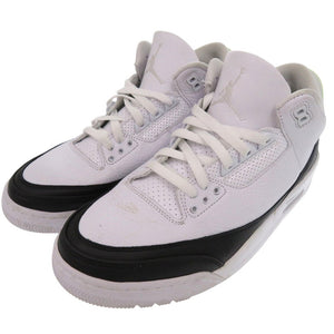 美品 ナイキ × フラグメントデザイン エア ジョーダン 3 FRAGMENT × NIKE AIR JORDAN 3 藤原ヒロシ スニーカー DA3595-100 レザー 2174【中古】NIKE