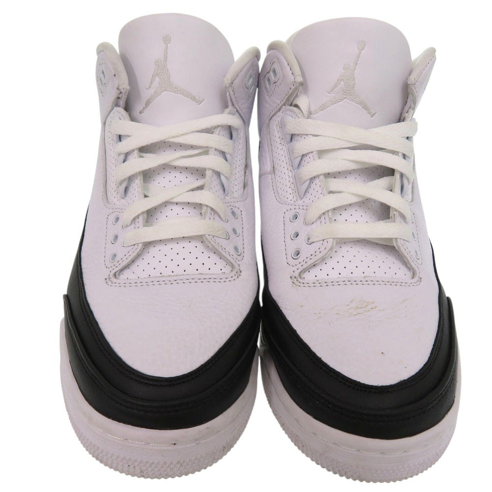 美品 ナイキ × フラグメントデザイン エア ジョーダン 3 FRAGMENT × NIKE AIR JORDAN 3 藤原ヒロシ スニーカー DA3595-100 レザー 2174【中古】NIKE