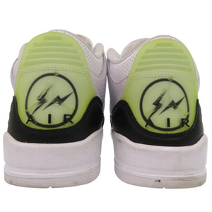 美品 ナイキ × フラグメントデザイン エア ジョーダン 3 FRAGMENT × NIKE AIR JORDAN 3 藤原ヒロシ スニーカー DA3595-100 レザー 2174【中古】NIKE