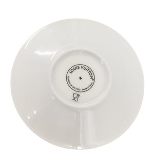 未使用 ルイ・ヴィトン R95760 陶器 ホワイト コーヒーカップ ソーサー ベージュ 2183【中古】LOUIS VUITTON