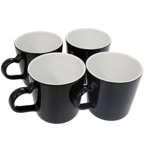 新品同様 イヴ サンローラン Saint Laurent × J.L COQUET ジャンルイコケ ハート型 コーヒーマグカップ 4客セット 食器 陶器 ブラック 2184【中古】YVES SAINT LAURENT