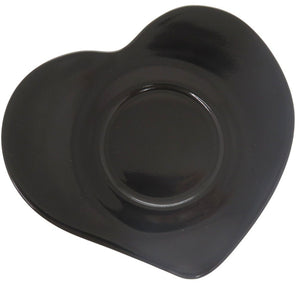 新品同様 イヴ サンローラン Saint Laurent × J.L COQUET ジャンルイコケ ハート型 コーヒーマグカップ 4客セット 食器 陶器 ブラック 2184【中古】YVES SAINT LAURENT