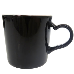 新品同様 イヴ サンローラン Saint Laurent × J.L COQUET ジャンルイコケ ハート型 コーヒーマグカップ 4客セット 食器 陶器 ブラック 2184【中古】YVES SAINT LAURENT