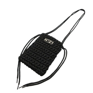 新品同様 ヌメロ ヴェントゥーノ N°21 ショルダーバッグ ナイロン/レザー ブラック 黒 2185【中古】N°21