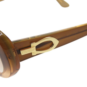 美品 カルティエ Cデコール 4106795 プラスチック ブラウン サングラス 2217【中古】CARTIER
