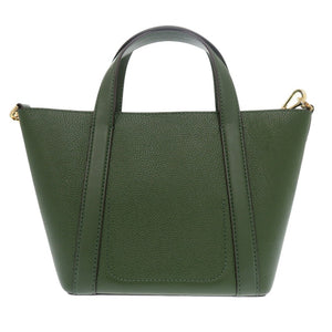 美品 マイケルコース MKロゴ 2way レザー グリーン ハンドバッグ 緑 2243【中古】Michael Kors