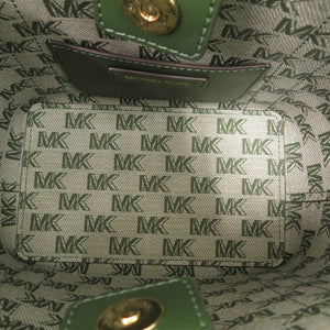 美品 マイケルコース MKロゴ 2way レザー グリーン ハンドバッグ 緑 2243【中古】Michael Kors