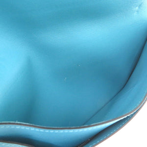 美品 エルメス ドゴンGM ヴォースイフト ブルージーン シルバー金具 □R刻印(2014年製) 長財布 青 2246 【中古】 HERMES