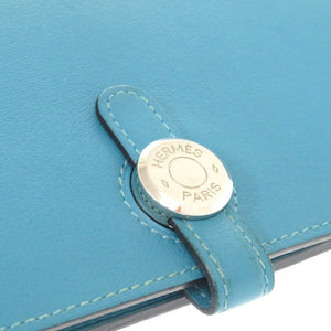 美品 エルメス ドゴンGM ヴォースイフト ブルージーン シルバー金具 □R刻印(2014年製) 長財布 青 2246 【中古】 HERMES