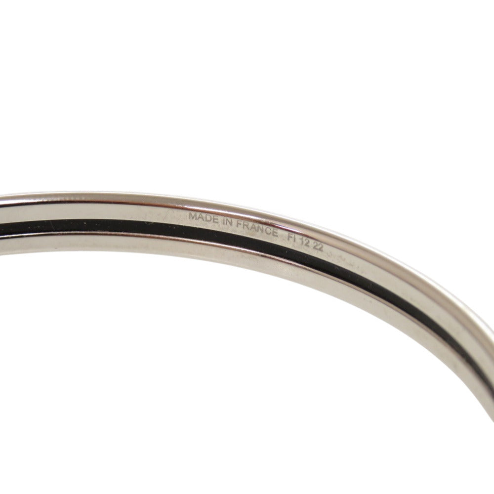 美品 エルメス エマイユ PM H ロゴ バングル ホワイト 七宝焼き アクセサリー 2252 【中古】 HERMES