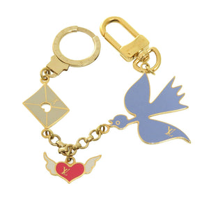 ルイ ヴィトン ポルトクレ シェンヌ メサジェ M66262 ゴールド ブルー LV 2253【中古】LOUIS VUITTON